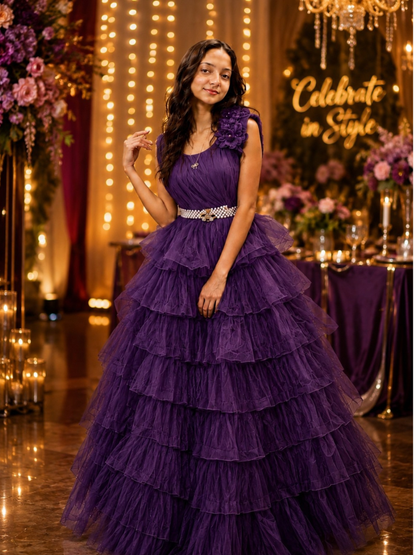 LAYERED PARTY GOWN