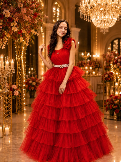 LAYERED PARTY GOWN