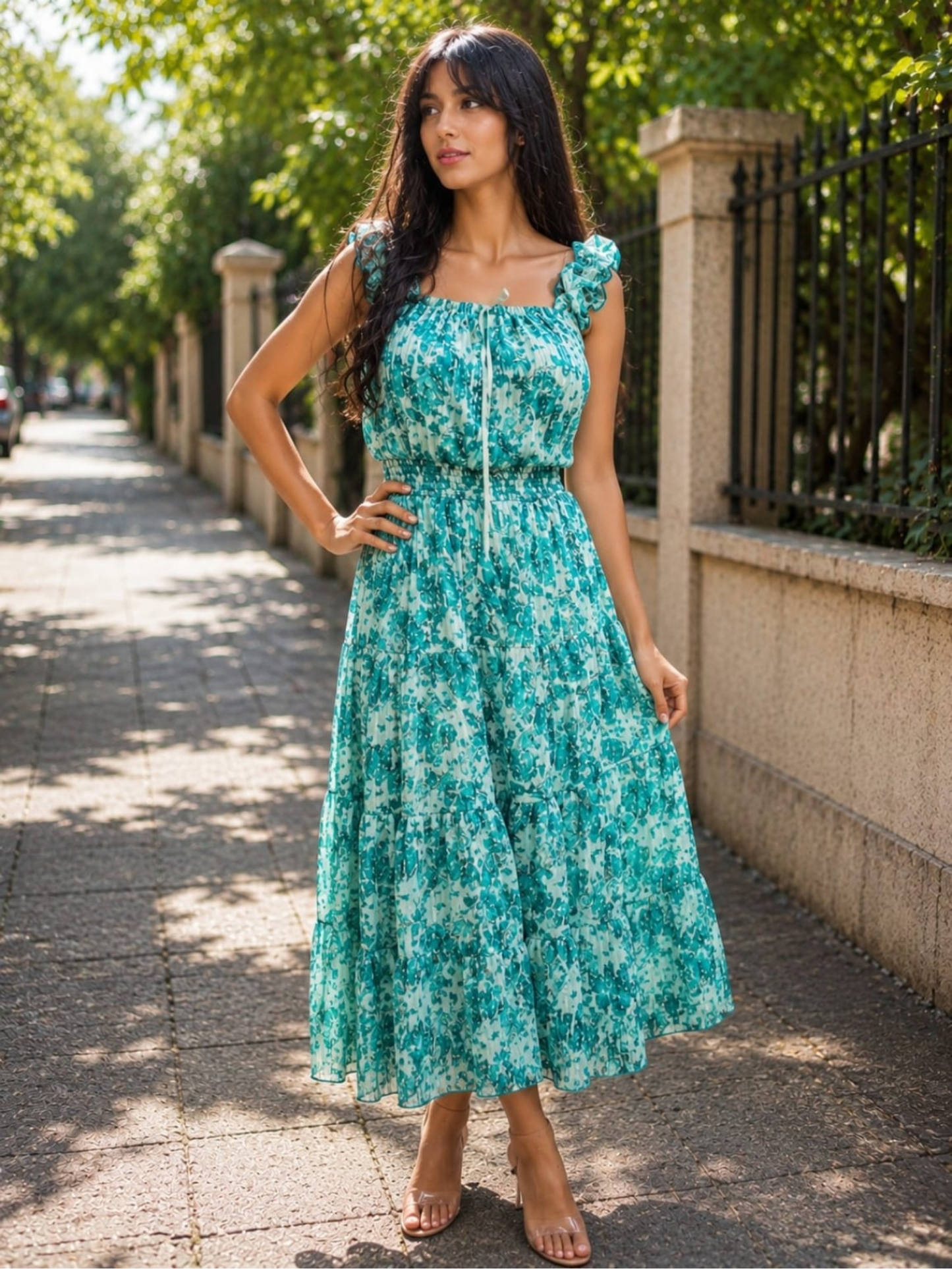 Floral Tiered Maxi / Midi Dress
