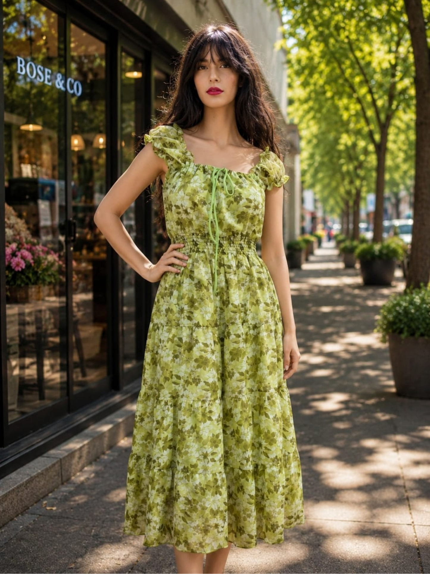 Floral Tiered Maxi / Midi Dress
