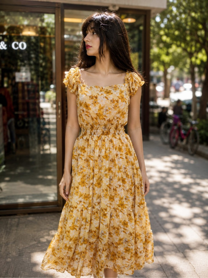 Floral Tiered Maxi / Midi Dress